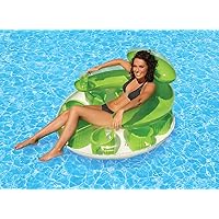Poolmaster Water Pop Circular Swimming Pool Float Lounge, Green Large