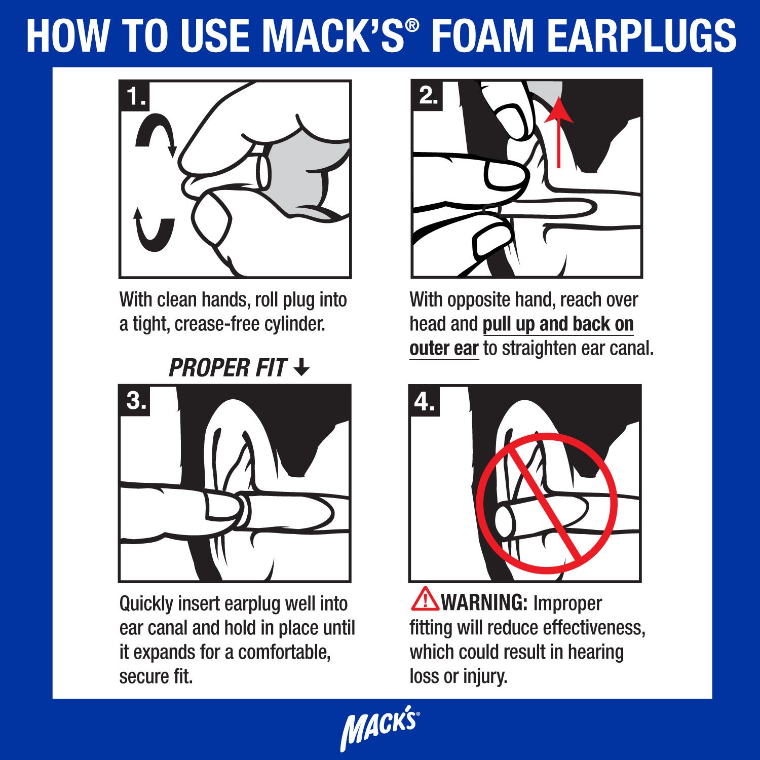 Mack’s Sound Asleep Soft Foam Earplugs, 12 Pair – 32dB High NRR, Comfortable Ear Plugs for Sleeping, Snoring, Travel and Noisy Neighbors