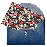 Japanese Sushi Greeting Cards Blank Note Cards with Envelope Anniversary Card Thanks Card 4 X 6 Inches