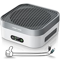 Air Purifiers for Home,TDBYWAE Air Purifier for Bedroom Up to 600 ft², H13 True HEPA Air Purifier for Pets Dust Dander Pollen Odor Smoke, New Quiet Wind Wheel System, for Desk/Car/Travel(Grey&White)
