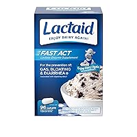 Fast Act Lactose Intolerance Relief Caplets with Lactase Enzyme, 96 Count
