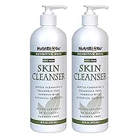 NutriBiotic – Sensitive Skin Non-Soap Skin Cleanser, 16 Oz Twin Pack with GSE (Citricidal) | pH Balanced, Hypoallergenic & Biodegradable | Free of Parabens, Sulfates, Dyes, Colorings & Fragrance