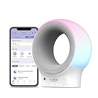 Hubble Eclipse Soother, Kids & Baby Audio Monitor, 7-Color Night Light, Speaker with Calming Music & Sleep Tracks, Baby White Noise Machine, Sleep Trainer with Wi-Fi Connectivity