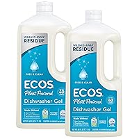 Earth Friendly Products Wave 2X Ultra High Efficiency Free & Clear Auto Dishwasher Gel Free & Clear 40.0fl oz- pack of 2
