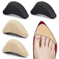 2 Pairs Soft Sponge Adjustable Shoe Filler， Big Toe Plug Foot Brace Shoe Pads Unisex Shoe Too Big Inserts for High Heel Women Reusable Make Big Shoes Fit