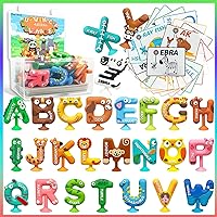 ONKULL Learning Toys for 1,2,3, Year Old Toddlers, 52Pcs ABC Montessori Educational Toys, Spell Matching Letter Toys, Spelling Games, Christmas Birthday Gift for Baby Boys Girls Age 12-72 Months