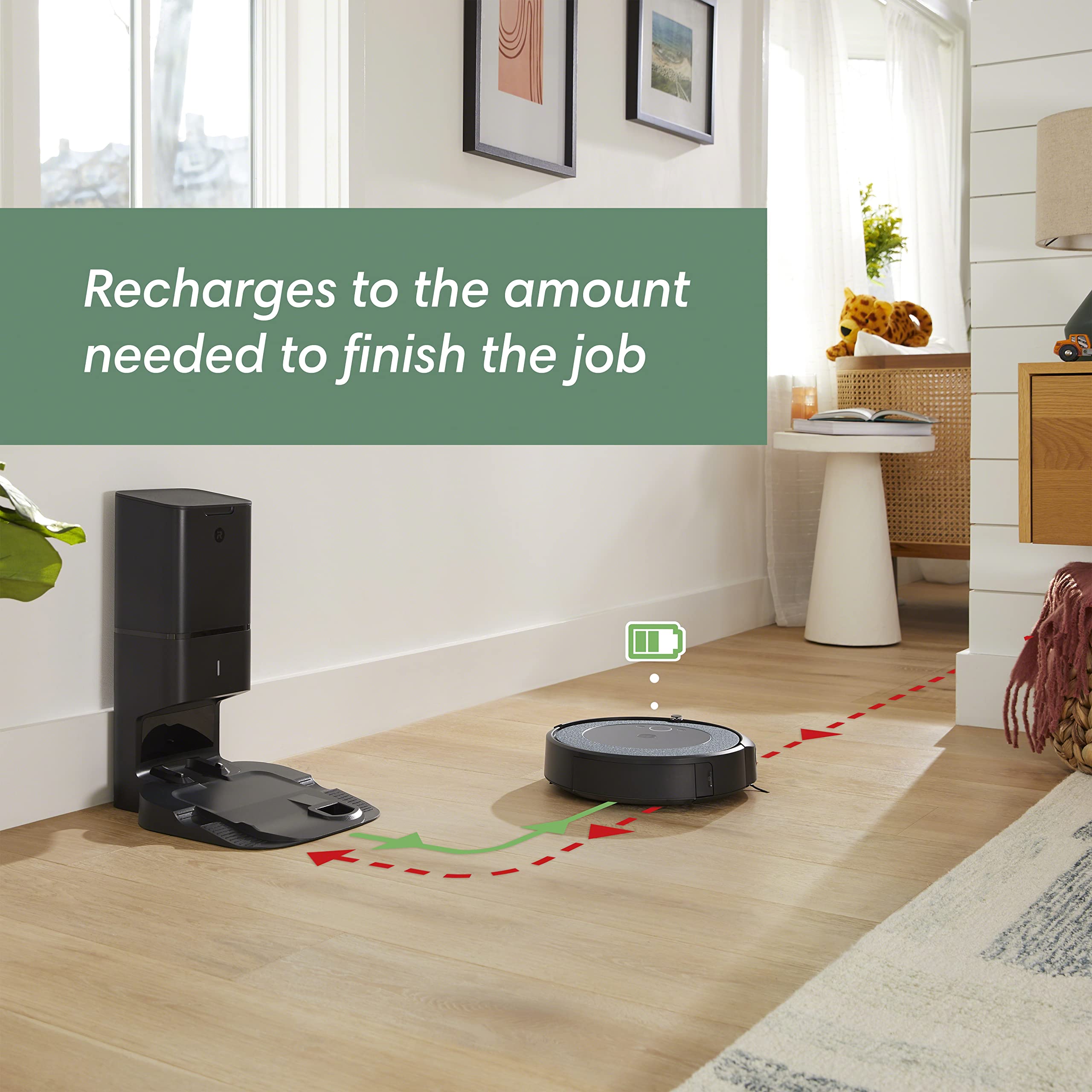 iRobot Roomba i4+ EVO (4552) Self Emptying Robot Vacuum - Empties Itself for up to 60 Days, Clean by Room with Smart Mapping, Compatible with Alexa, Ideal for Pet Hair, Carpets
