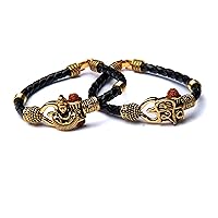 Wonder Care Shiv Bracelet Cuff Kada for men| Lord Shiva Bahubali Brass Bracelet for men| Religious Brass Shiv kada | Free size Bracelet For Mahashivratri | Mahadev Bracelet