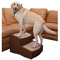 Pet Gear Easy Step II Extra Wide Pet Stairs, 2-step/for cats and dogs up to 200-pounds, Chocolate, (PG9720XLCH)