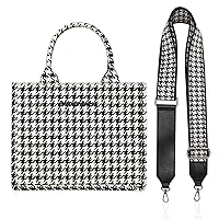 Montana West Small Tote Bag for Women Houndstooth Top Handle Purses and Handbags