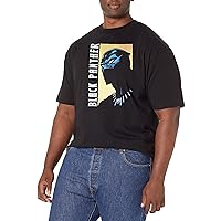 Marvel Big & Tall Classic Panther Name Men's Tops Short Sleeve Tee Shirt