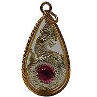 thai magic art Amulets Pendant Serpent Brass Pendant Charm Amulet Necklace Magic Nakaraj Naga Talisman Thai Amulet Pendant Magic Lucky Money Charm