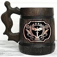 Rogue Class Beer Mug 17oz Dungeons and Dragons Party Gift for dnd Lovers Wooden Beer Mug Personalized D&D Beer Stein Anniversary Christmas Birthday Gifts For Gamer. Gift for Men Beer Tankard K927