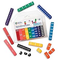 Learning Resources Fraction Tower Equivalency Cubes - 51 Pieces, Ages 6+ Math Learning Toys for Kids, Math Classroom and Homeschool Accessories, Fractions Learning for Kids,Back to School Supplies