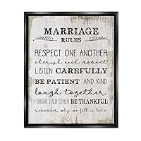 Stupell Industries Marriage Rules Home Family Inspirational Word Textured Design, Design by Daphne Polselli