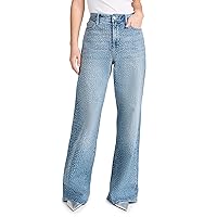 Good American Women's Relaxed Crystal Jeans