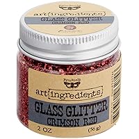 Prima Marketing 655350962746 Glass Glitter, 2 oz, Crimson Red
