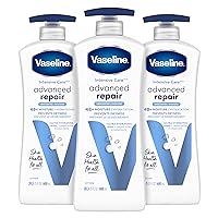 Vaseline Intensive Care Unscented Advanced Repair Body Lotion - Ultra-Hydrating with Lipids for Extremely Dry Skin, 20.3 oz, Pack of 3