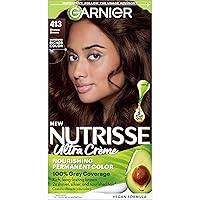 Garnier Hair Color Nutrisse Nourishing Creme, 413 Bronze Brown (Bronze Sugar) Permanent Hair Dye, 1 Count (Packaging May Vary)