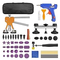 Yellow Jacket Car Dent Puller Tool Kit, 56 PCS Dent Repair Tools Paintless Dent Removal Kit with Bridge Puller, Golden Lifter for Auto Body Dent Repair