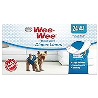 Wee Wee Dog Diaper Garment Pads 24 Count