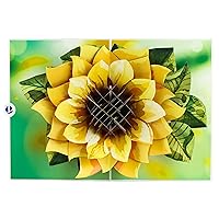 Pop Up Card Sunflower Card, 7x5 Greeting Card, Pop Up Flower Card For Mothers Day