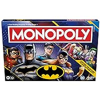 Monopoly Batman Edition Board Game | Monopoly Game for Batman Fans | Ages 8 and Up | 2 to 4 Players | Family Games | Strategy Games for Kids and Adults