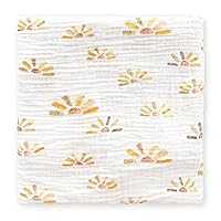 SwaddleDesigns Cotton Muslin Swaddle Blanket, Receiving Blanket for Baby Boys & Girls, Best Registry Gift, 46x46 inches, Watercolor Butterum Sunny Days