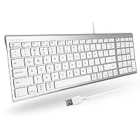 Macally Mac/Windows用キーボード、 Apple有線キーボード スリム、 省スペース設計、 USBキーボード テンキー付き 予算に優しいノートパソコン、 MacBook、 iMacキーボード交換用