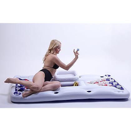 DreambuilderToy Inflatable Pool Party Barge Floating Water Pong Float