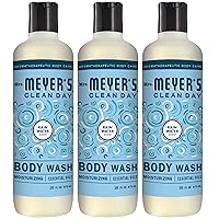 Moisturizing Body Wash for Women and Men, Biodegradable Shower Gel Formula Made with Essential Oils, Rain Water, 16 oz Bottle, Pack of 3