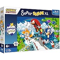 Trefl Junior - Sonic The Hedgehog, Merry Sonic - Puzzles 160 XL Super Shape - Crazy Puzzle, Large Elements Puzzle with Heroes Sonic, Fun for Children from 6 Years