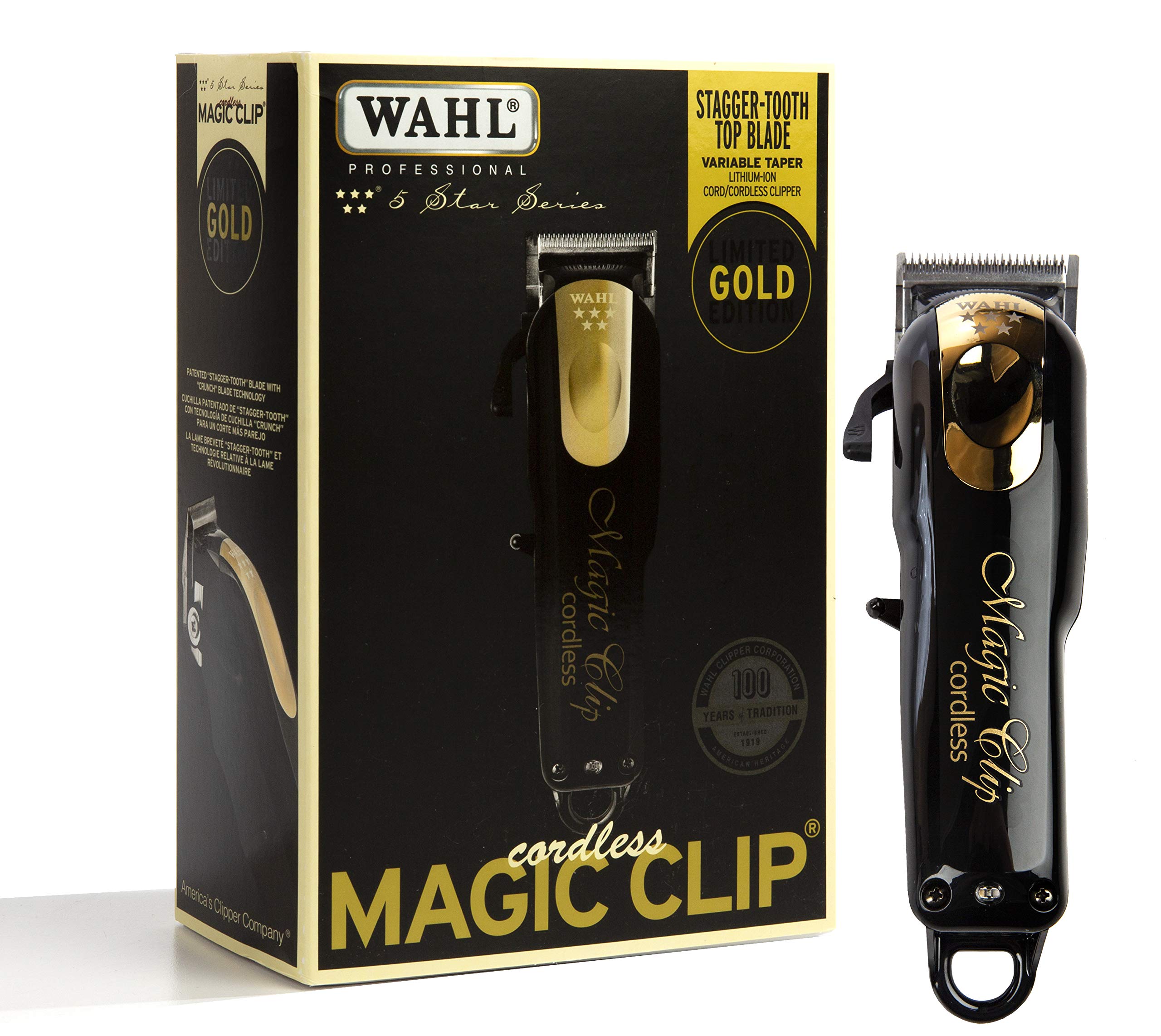 Mua Wahl Professional 5-Star Limited Edition Black & Gold Cordless Magic  Clip #8148 - Great for Professional Stylists and Barbers trên Amazon Mỹ  chính hãng 2023 | Giaonhan247