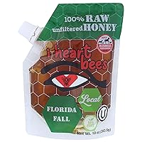 I HEART BEES - Fall Blend Honey - 10 Ounces - Raw and Unfiltered Honey, Kosher Certified