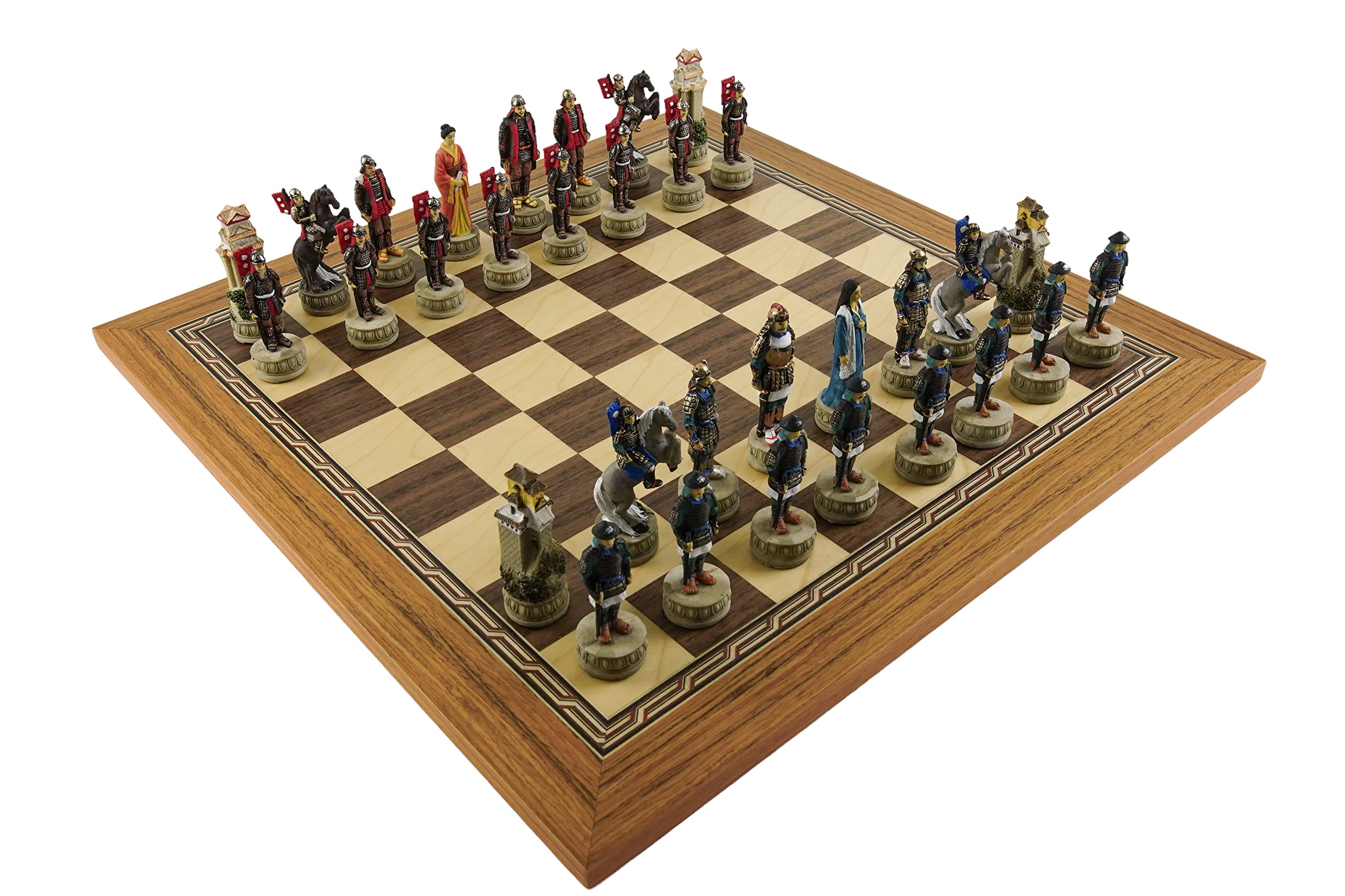 Japanese Samurai Chessmen & Fulton Street Chess Board from Spain.