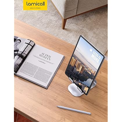 Lamicall Tablet Stand, Adjustable Tablet Holder - Desktop Stand Dock Holder Compatible with 4-13