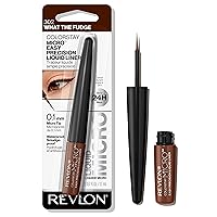REVLON ColorStay Micro Easy Precision Liquid Eyeliner, Waterproof, Smudgeproof, Longwearing with Micro Felt Tip, 302 What the Fudge, 0.057 fl. oz