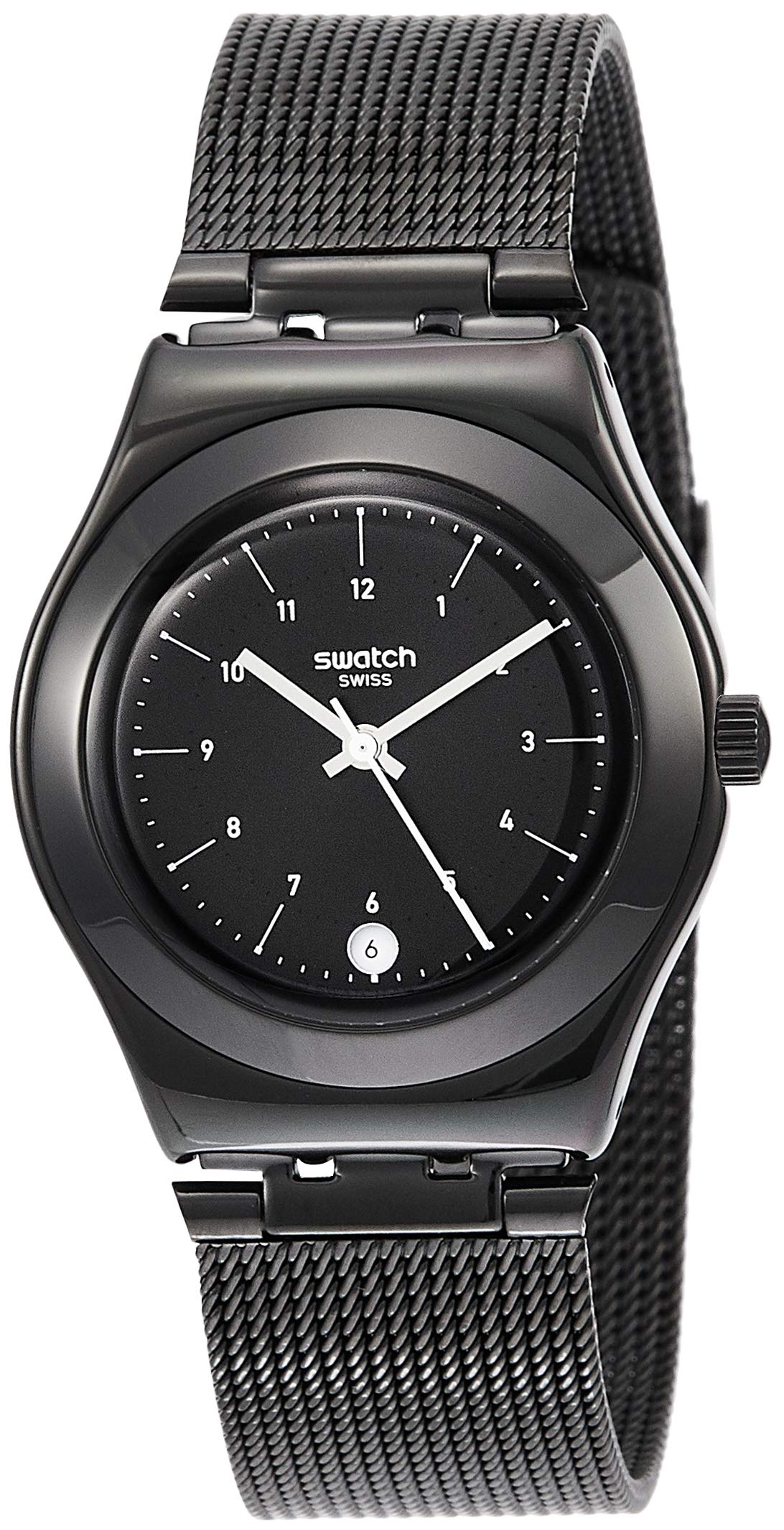 Swatch Neronero YLB403M Black Metal Swiss Quartz Fashion Watch