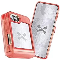 Ghostek COVERT Pink Galaxy ZFlip5 Case for Women Girls Full Hinge Protection and Crystal Clear Back Durable Premium Protective Shockproof Phone Cover Designed for 2023 Samsung Flip 5 (6.7 Inch) (Pink)