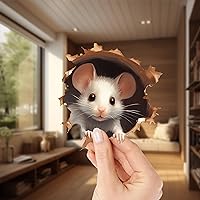 Mouse Wall Decal 3D Mouse Hole Stickers - Mouse Hole Wall Sticker - Mouse Hole Wall Sticker Decal for Baseboard - Mouse Stickers for Walls