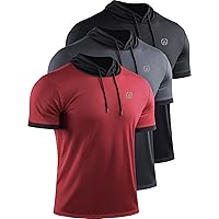NELEUS Men's Dry Fit Performance Athletic Shirt with Hoods