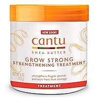 Cantu Grow Strong Strengthening Treatment with Shea Butter, 6 oz (Packaging May Vary)