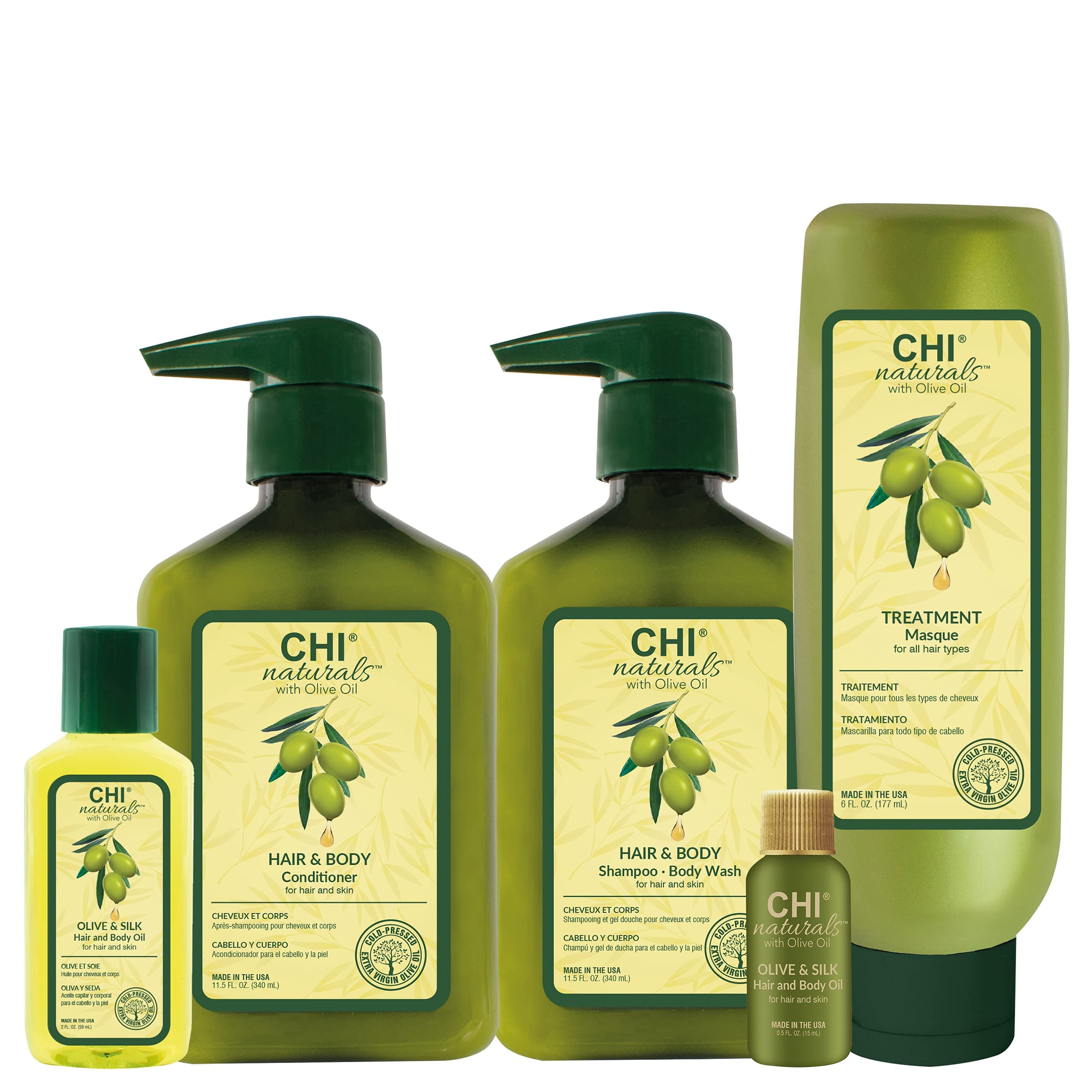 CHI Naturals with Olive Oil Hair and Body Conditioner, 11.5oz
