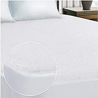 Queen Size 60 X 80 100% Waterproof Mattress Protector Terry Cotton Premium Quality Bed Cover Protects Against Dust, 14