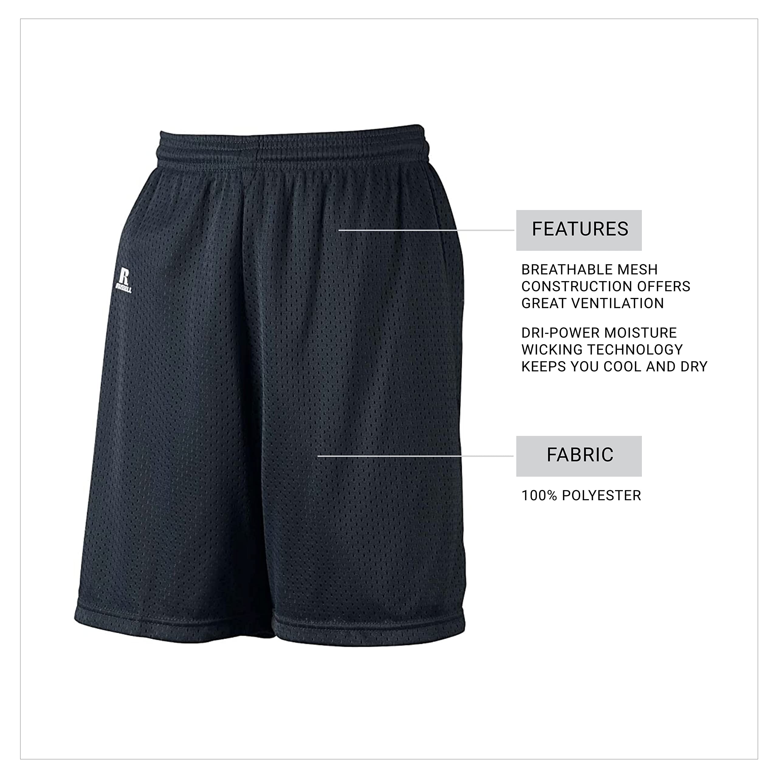 Russell Athletic Big Boys' Youth Mesh Short