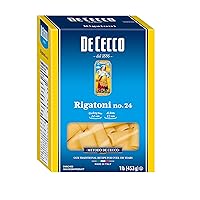 De Cecco Semolina Pasta, Rigatoni No.24, 1 Pound (Pack of 12)