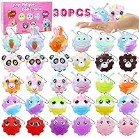 30 Pack Animal Pop Balls Party Favors for Kids,3D Pop Balls Its Fidget Toys,Birthday Gifts for Boys & Girls,Goodie Bag Stuffers,Pinata Stuffers Filler,Carnival Prizes,Treasure Box Toys,Kids Prizes