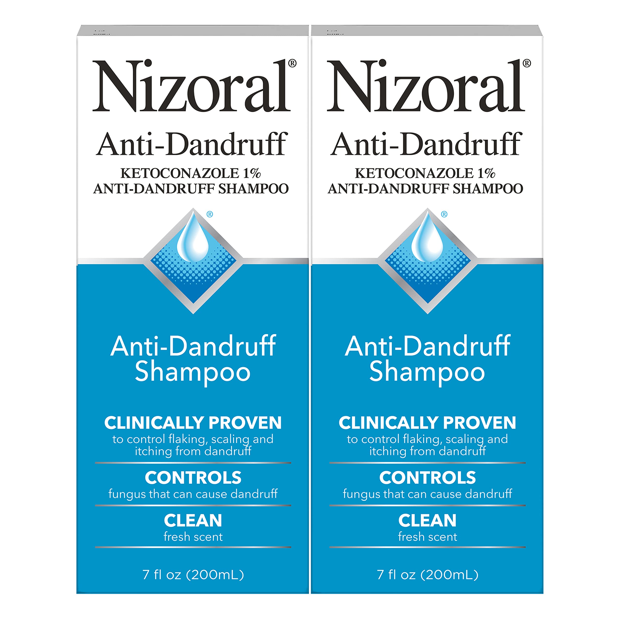 Nizoral Anti-Dandruff Shampoo with 1% Ketoconazole, Fresh Scent, 14 Fl Oz (Pack of 2)