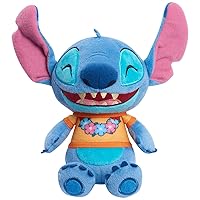 STITCH Disney’s Lilo 7.5 Inch Beanbag Plushie, Tropical Shirt Stitch, Officially Licensed Kids Toys for Ages 2 Up by Just Play