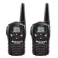 Midland - LXT118, FRS Walkie Talkies with Channel Scan - Extended Range Two Way Radios, Hands-Free VOX, (Pair Pack) (Black)